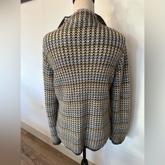 Liz Claiborne cotton knit, colourful sweater pullover vintage M - Picture 3 of 5